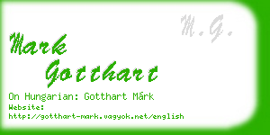 mark gotthart business card
